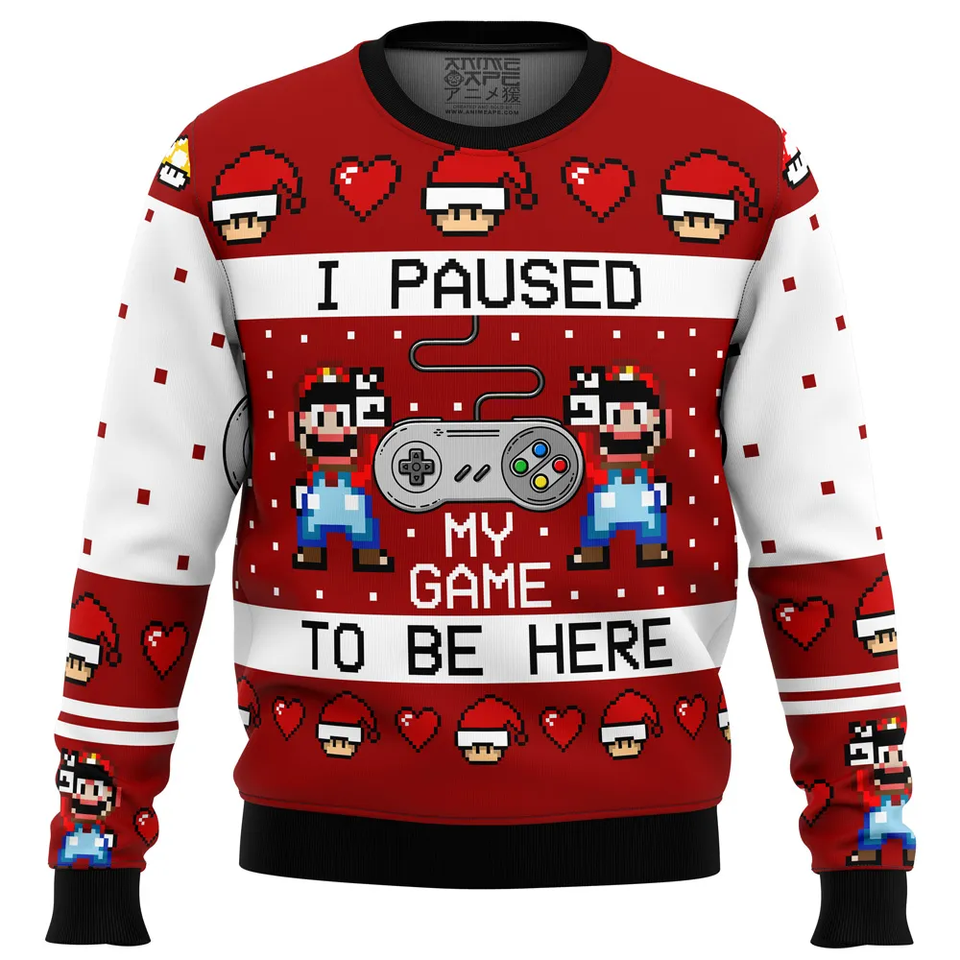 I paused my game to be here Ugly Sweaters, Gifts for Friends