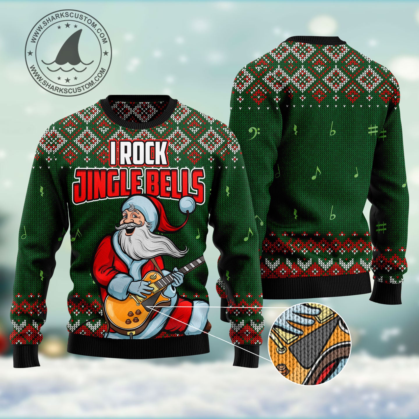 I rock Jingle Bells Ugly Christmas Sweater - Image 3