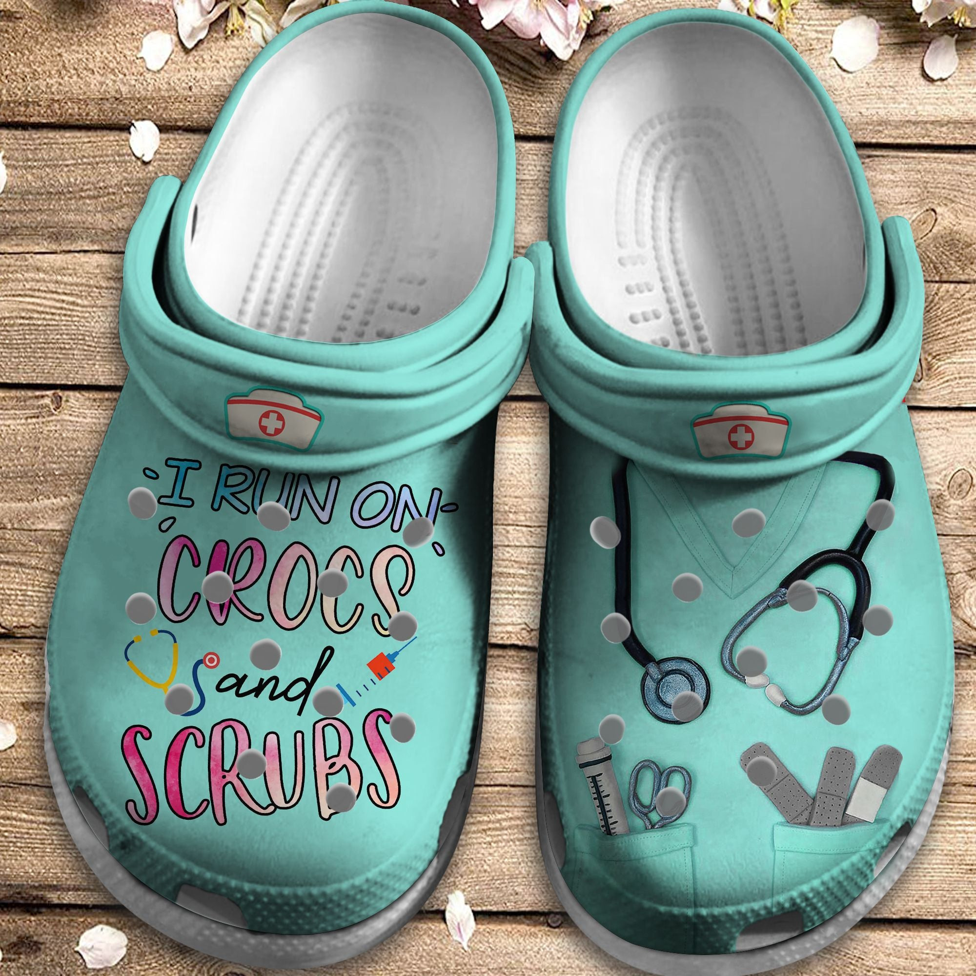 I Run On And Scrubs Custom Shoes - Nurse Life Outdoor Shoes Birthday Gift For Men Women Boy Girl