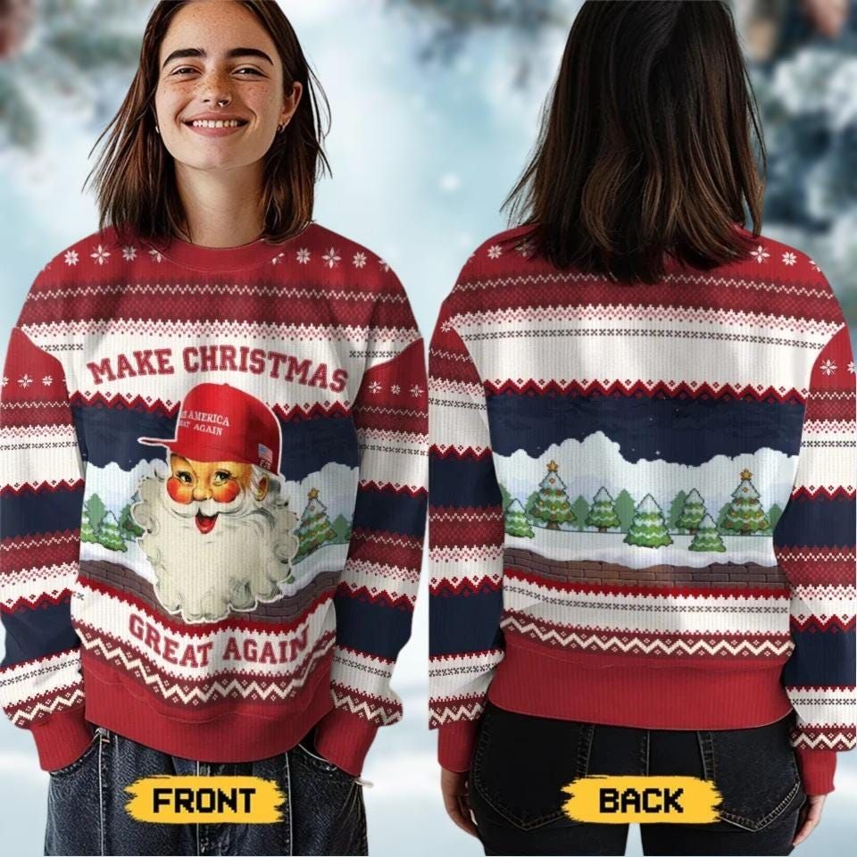 I Say Merry Christmas To New President Ugly Sweater, Political Tee