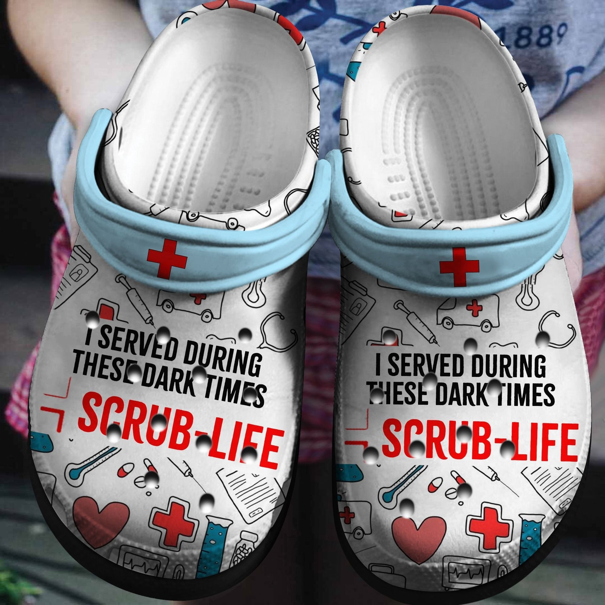 I Served During These Dark Times Shoes Clogs For Men Women Nurse