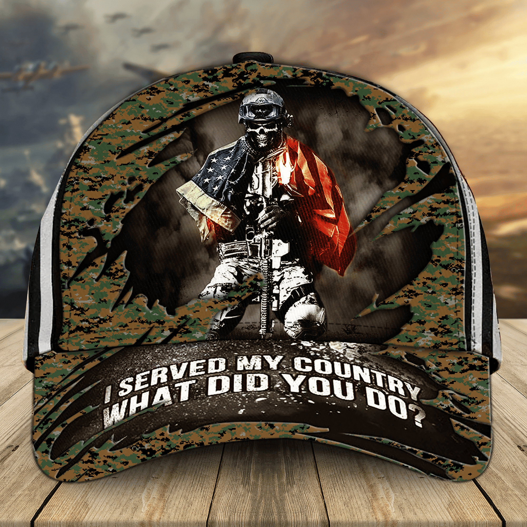 I Served My Country What Did You Do U.S 3D Printed Veteran Multicolored Cap Trucker Hats Custom Hats Gifts For Men & Women