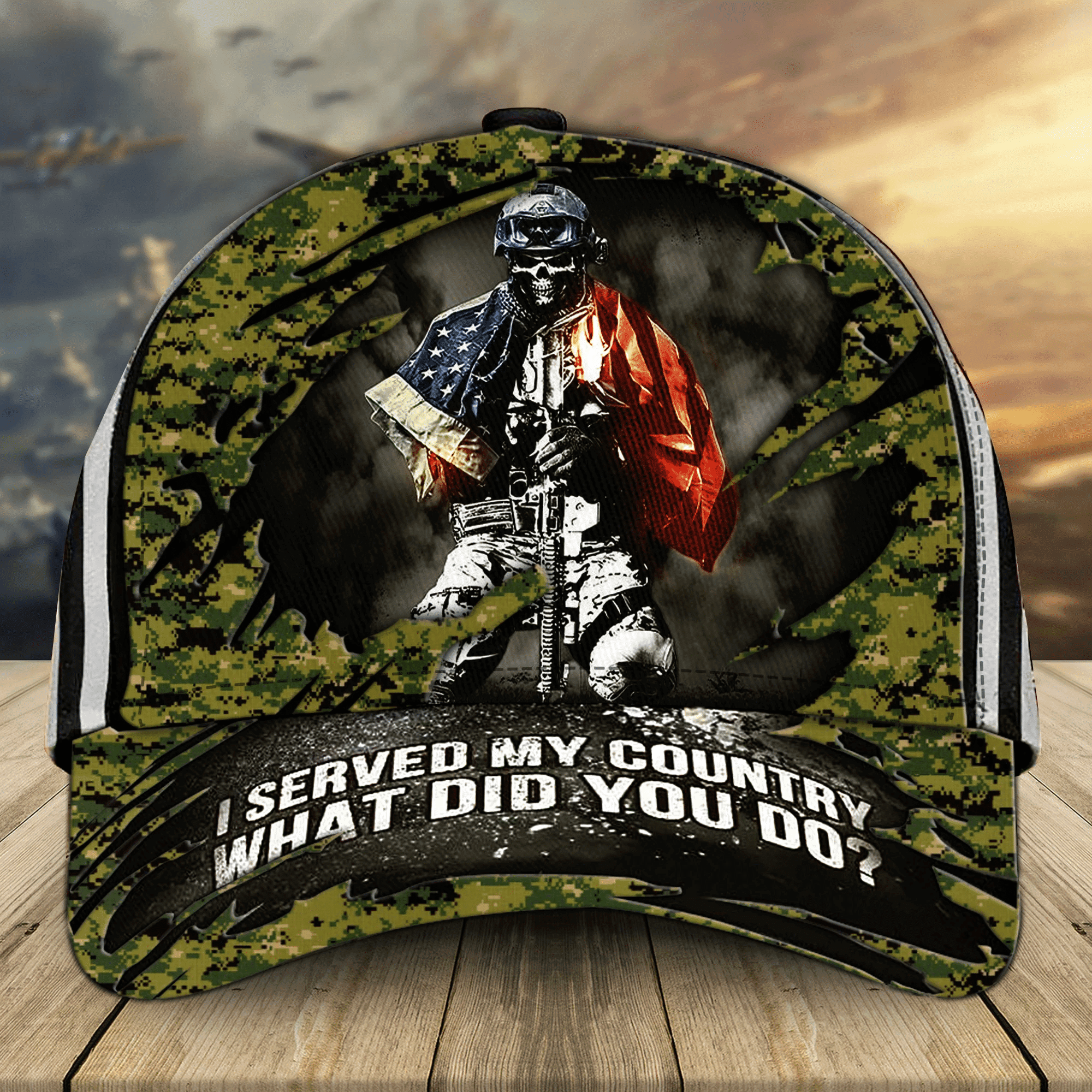 I Served My Country What Did You Do U.S 3D Printed Veteran Multicolored Cap Trucker Hats Custom Hats Gifts For Men & Women