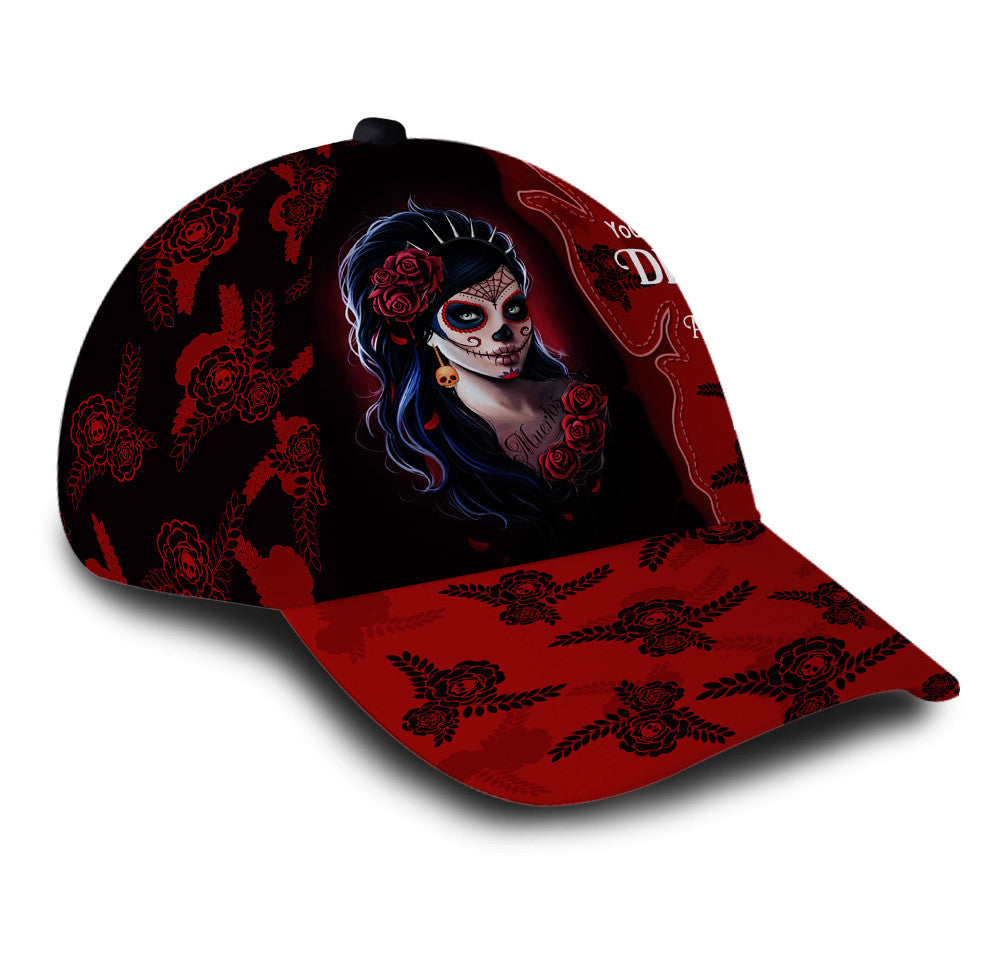 I Smell Like Drama And A Headache Please Go Away Skull Rose Tattoo Hat Classic Cap Trucker Hats Custom Hats Gifts For Men & Women