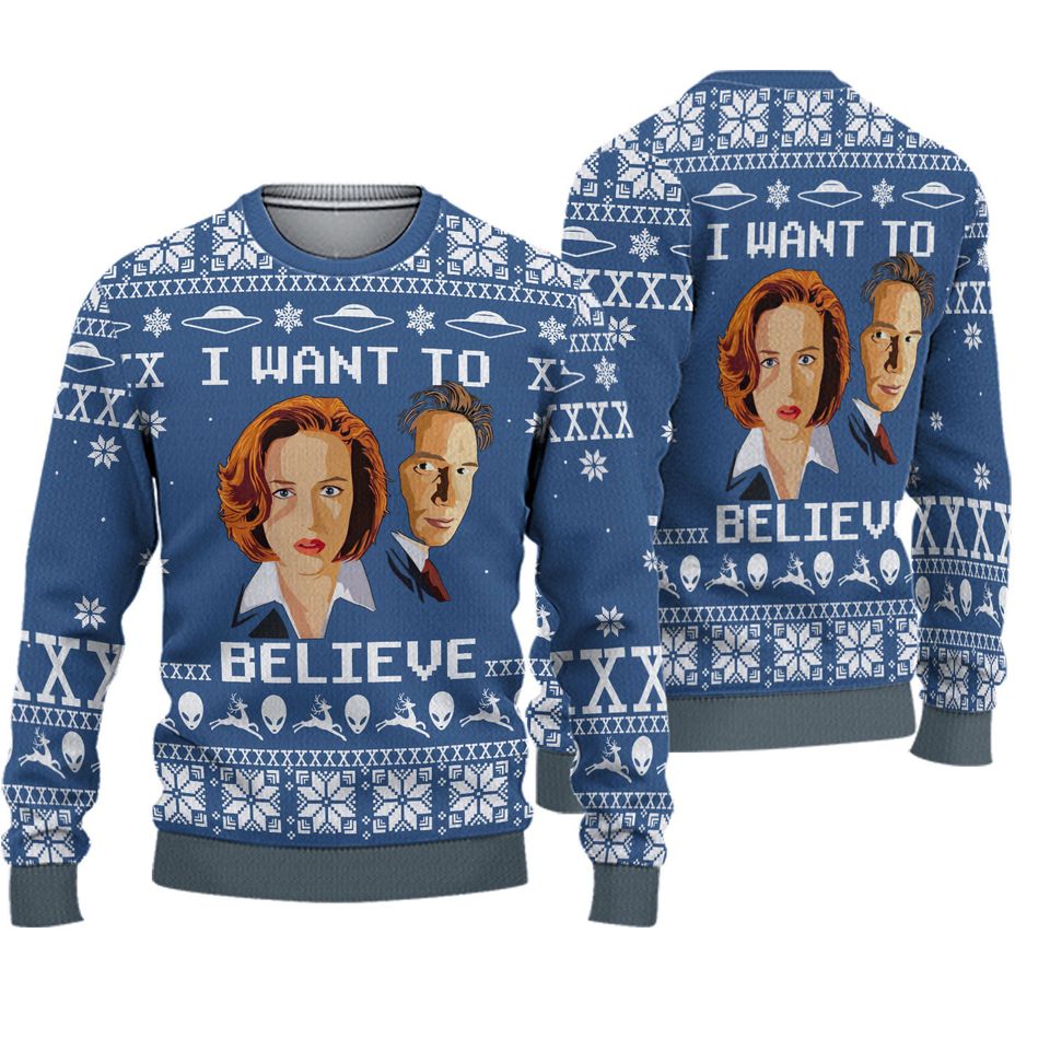 I Want To Believe Ugly Christmas Sweater