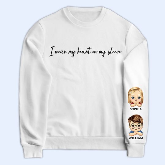 I Wear My Heart On My Sleeve Kid - Gift For Mom, Besties - Personalized 3D Sweatshirt - Image 4