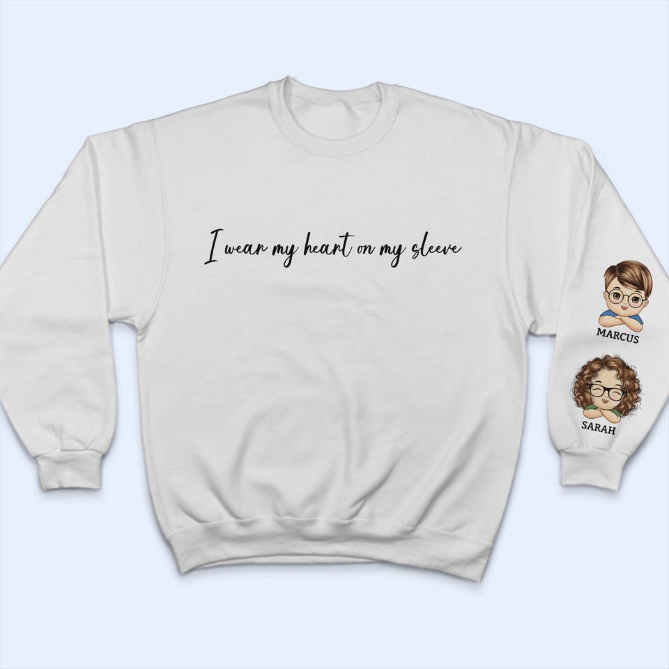 I Wear My Heart On My Sleeve Kid - Gift For Mom, Besties - Personalized 3D Sweatshirt - Image 3
