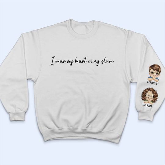 I Wear My Heart On My Sleeve Kid - Gift For Mom, Besties - Personalized 3D Sweatshirt - Image 6