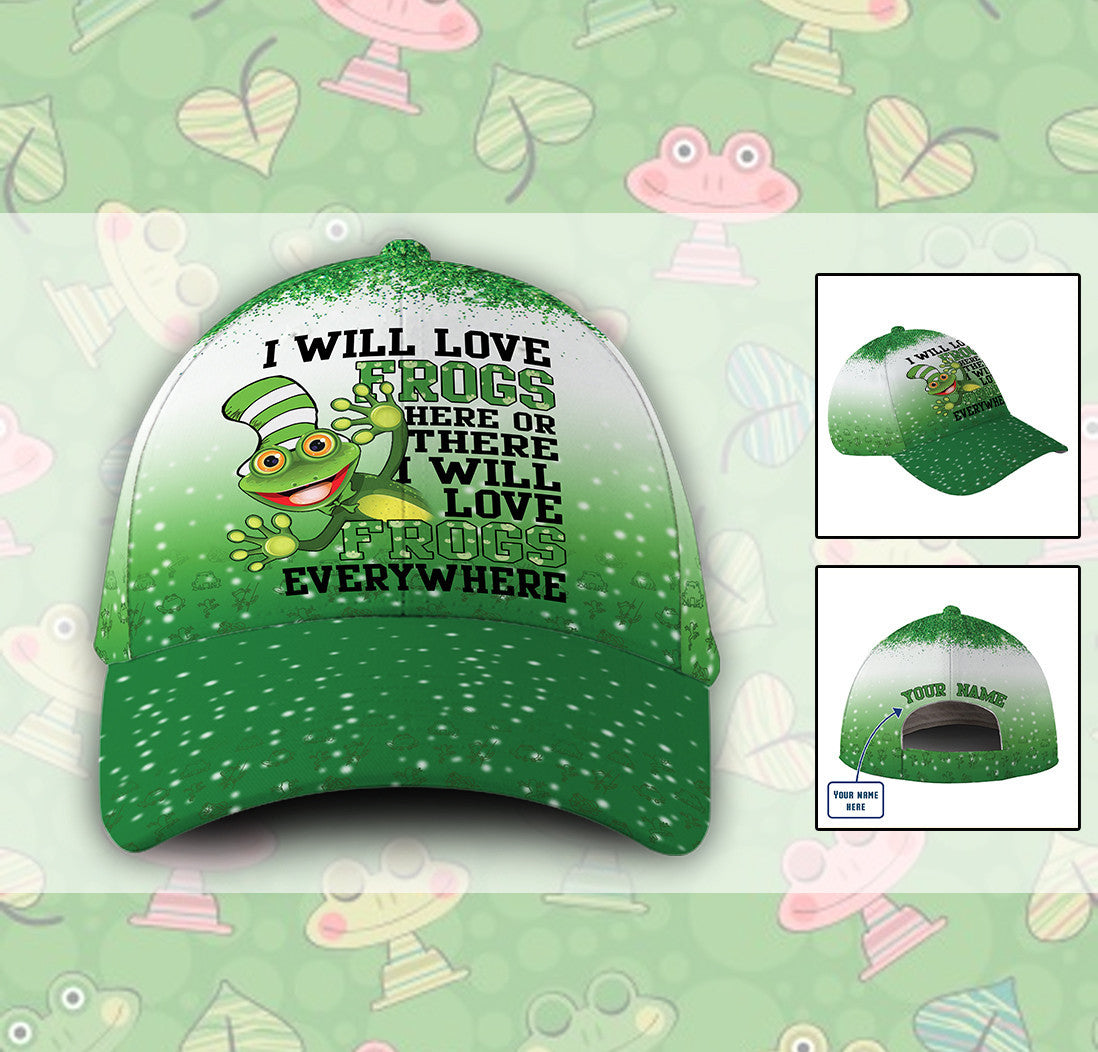 I will love Frogs Customized Hat Classic Cap Trucker Hats Custom Hats Gifts For Men & Women