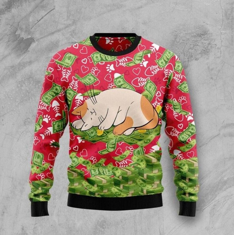 I Work Hard So That My Cat Can Have A Better Life Ugly Christmas Sweater