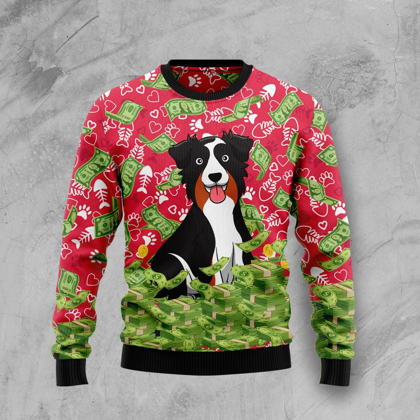 I Work Hard So That My Dog Can Have A Better Life Ugly Christmas Sweater Adult 3D Funny Matching for family