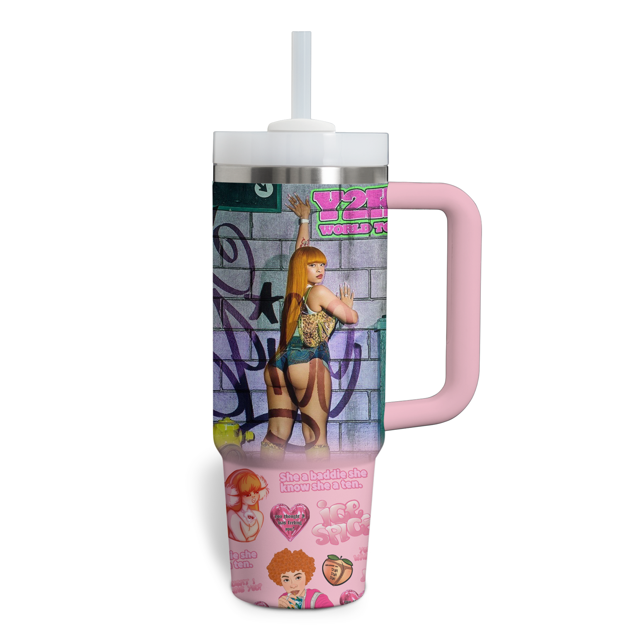 Ice Spice Music Custom Stanley Cup 40 oz 30 oz Tumbler With HandleTVC2301696 - Image 2