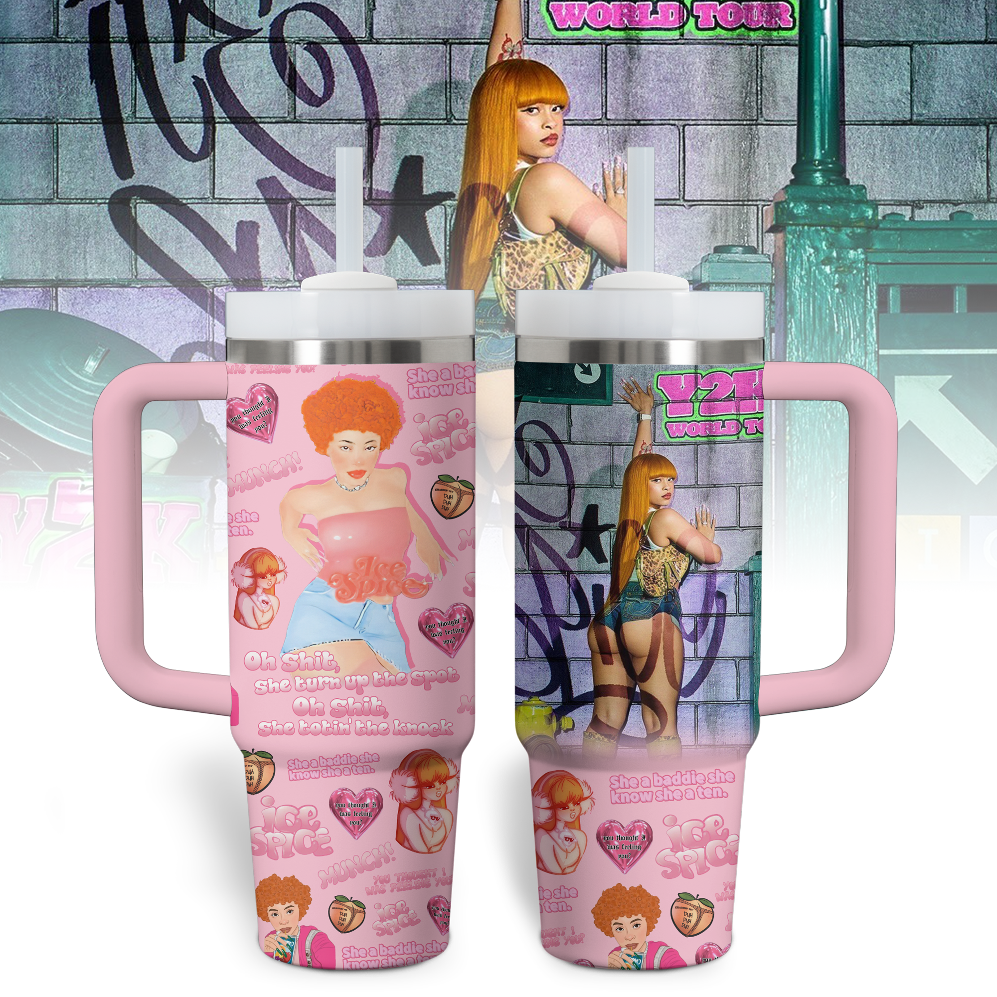 Ice Spice Music Custom Stanley Cup 40 oz 30 oz Tumbler With HandleTVC2301696