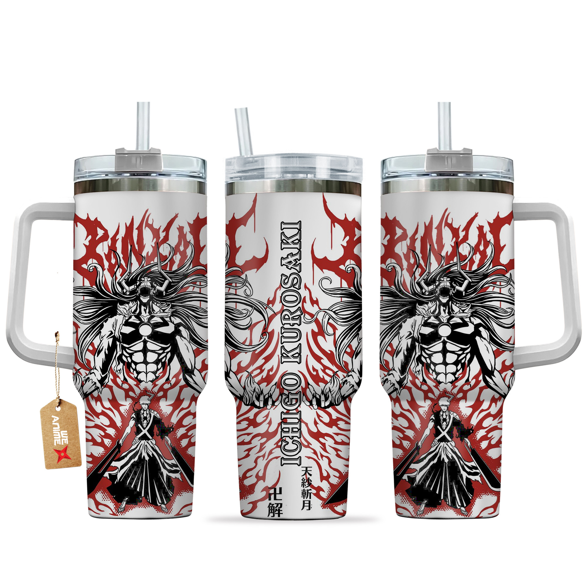 Ichigo Kurosaki Bleach Anime Custom Stanley Cup 40 oz 30 oz Tumbler With HandleTVC2301135