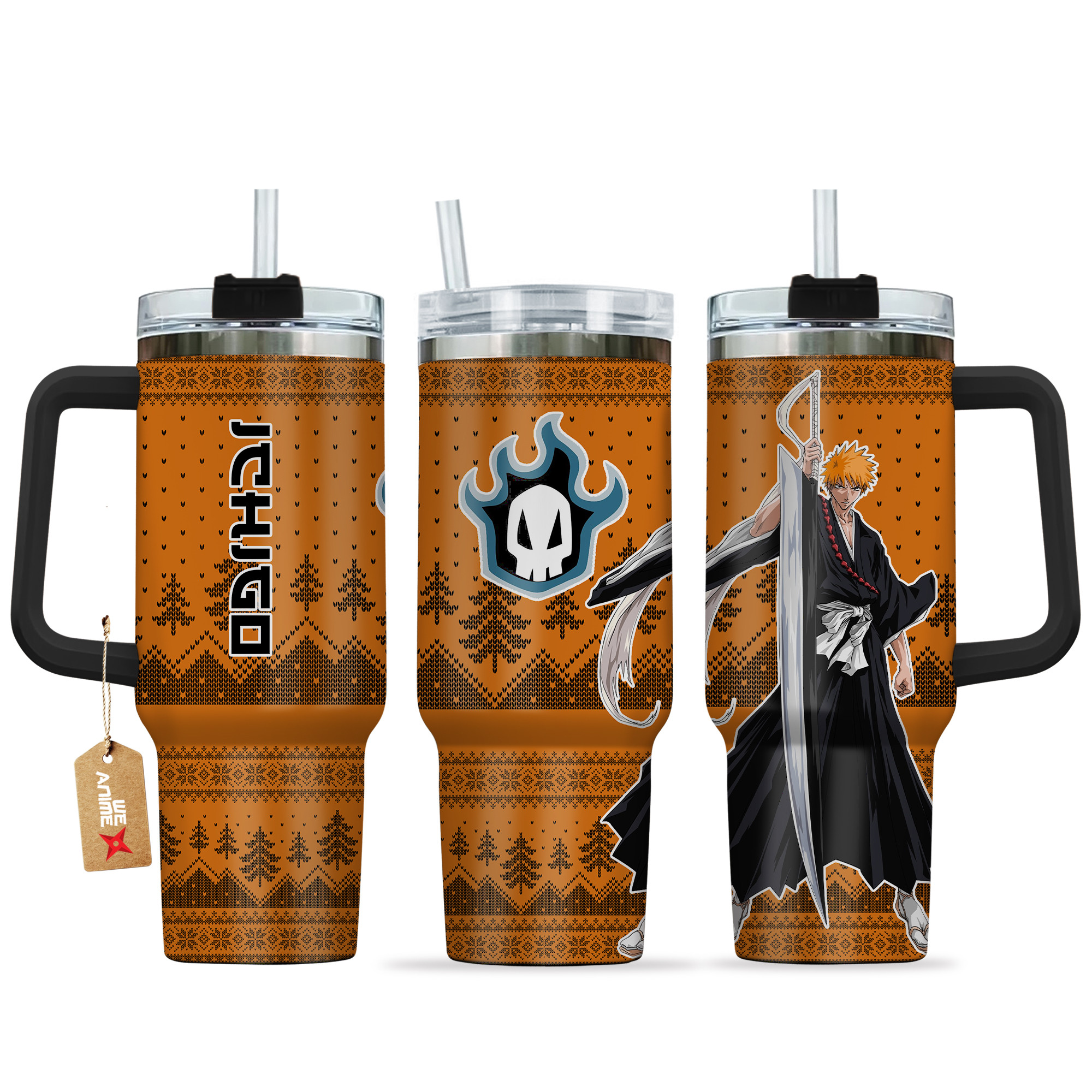 Ichigo Kurosaki Bleach Anime Custom Stanley Cup 40 oz 30 oz Tumbler With HandleTVC2301163