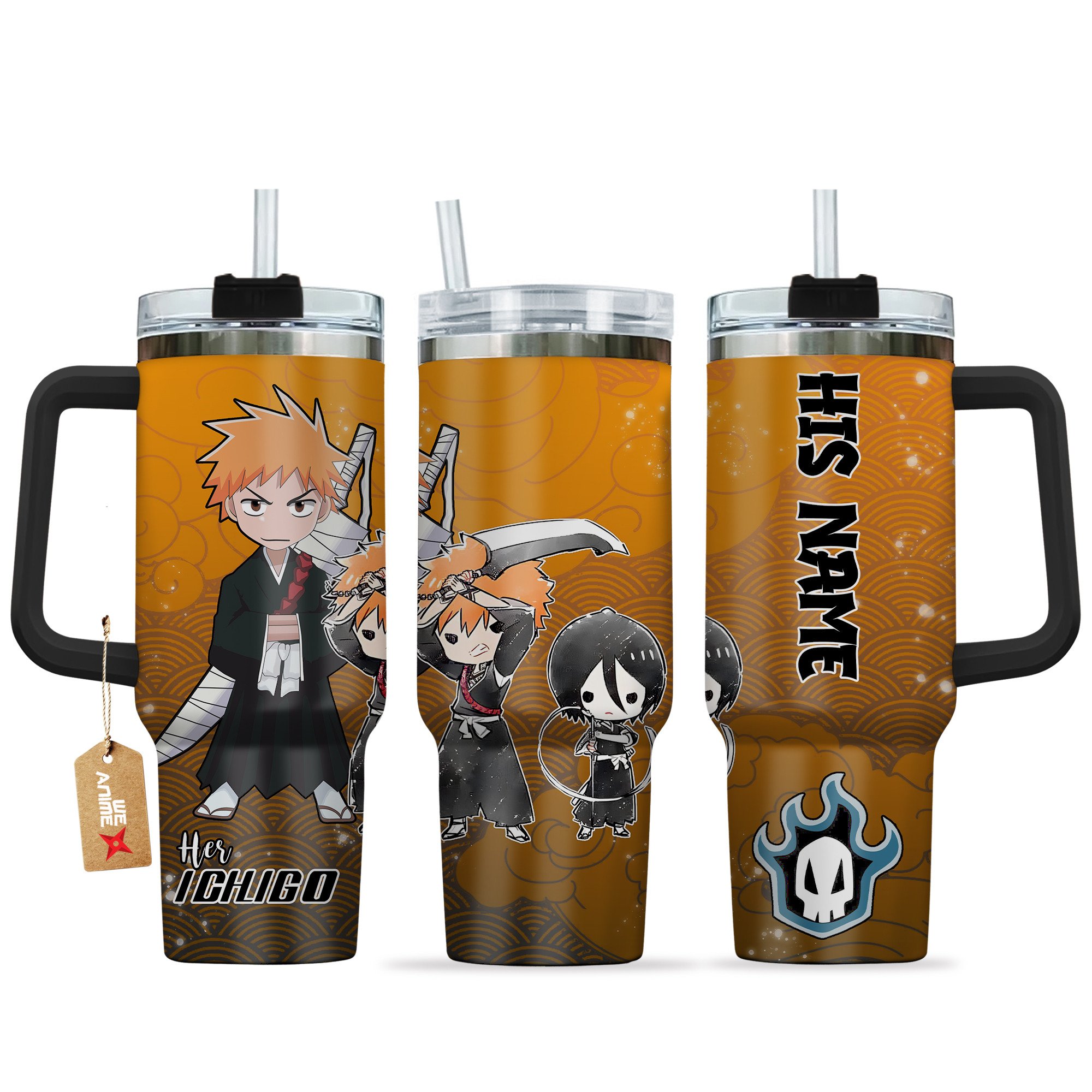 Ichigo Kurosaki Bleach Anime Valentine Custom Stanley Cup 40 oz 30 oz Tumbler With HandleTVC2301168