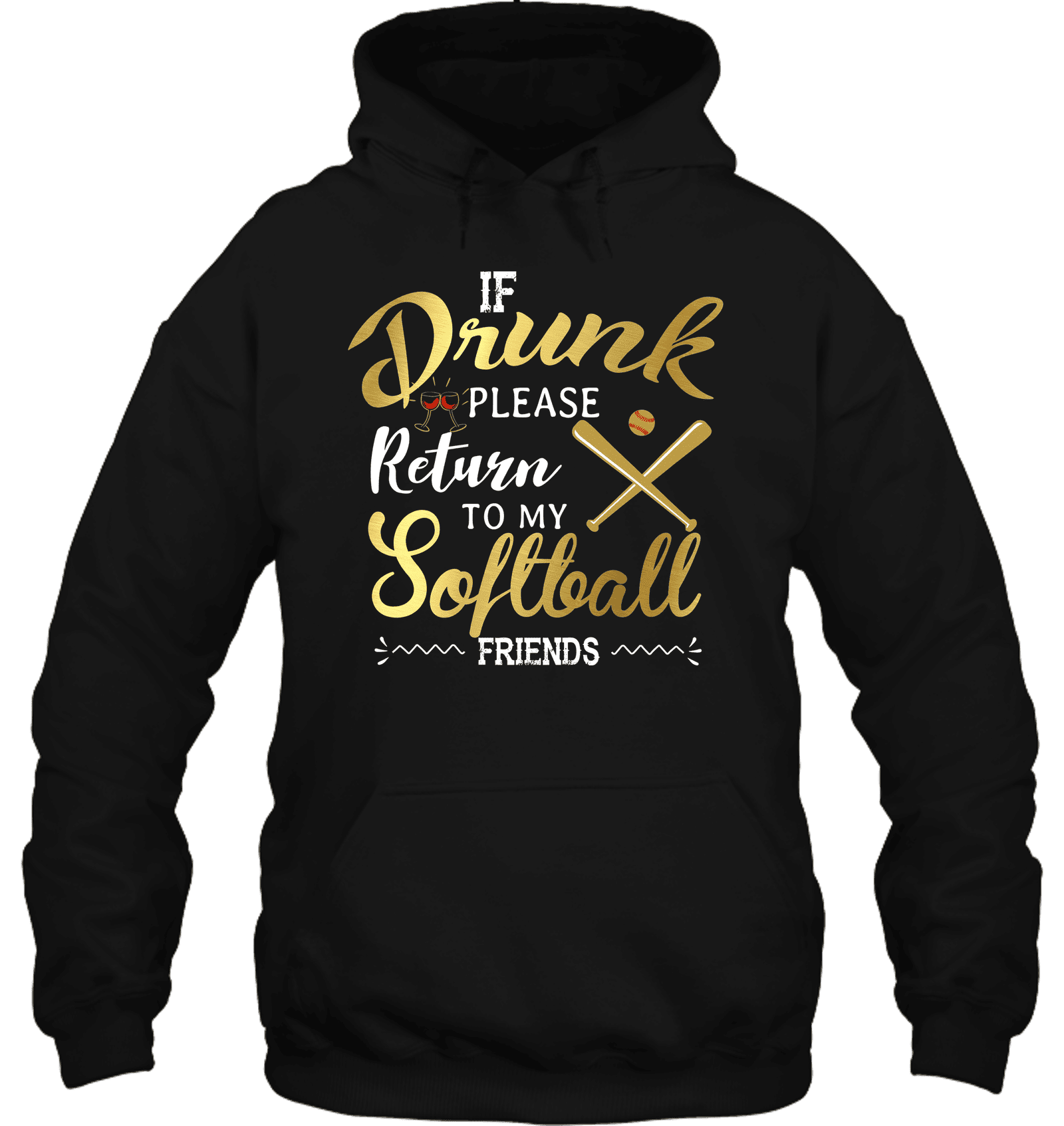 If Drunk Please Return To My Softball Friends 3D All Over Print Hoodie, Zip Hoodie