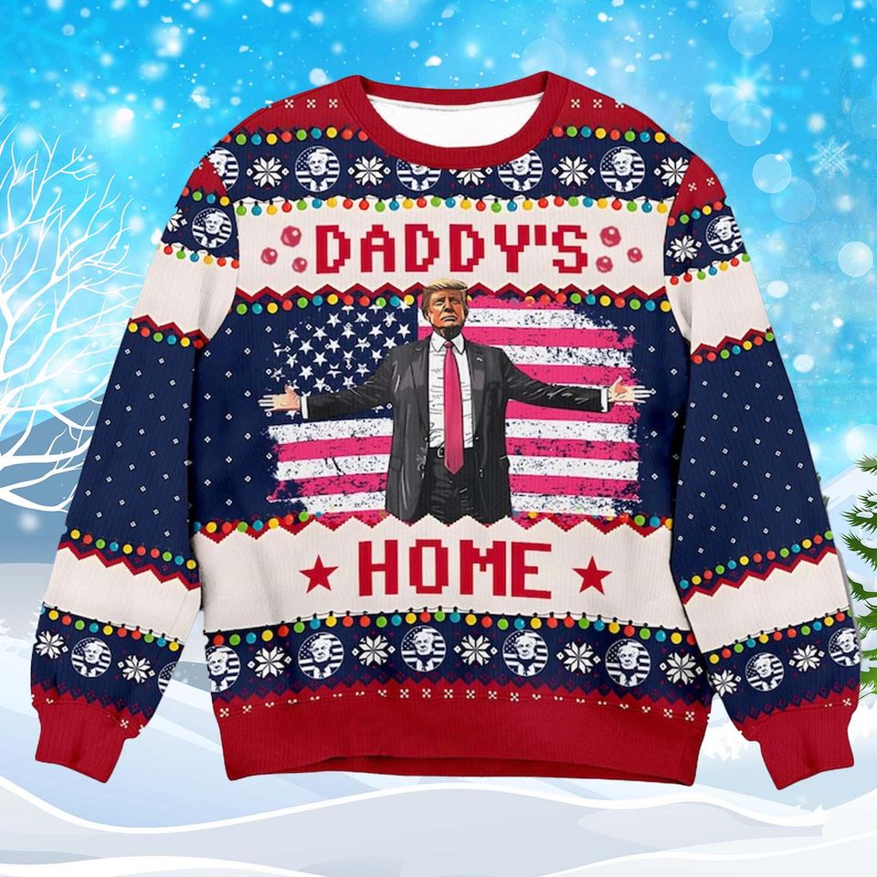 I'll Be Home for Christmas Trump Sweater