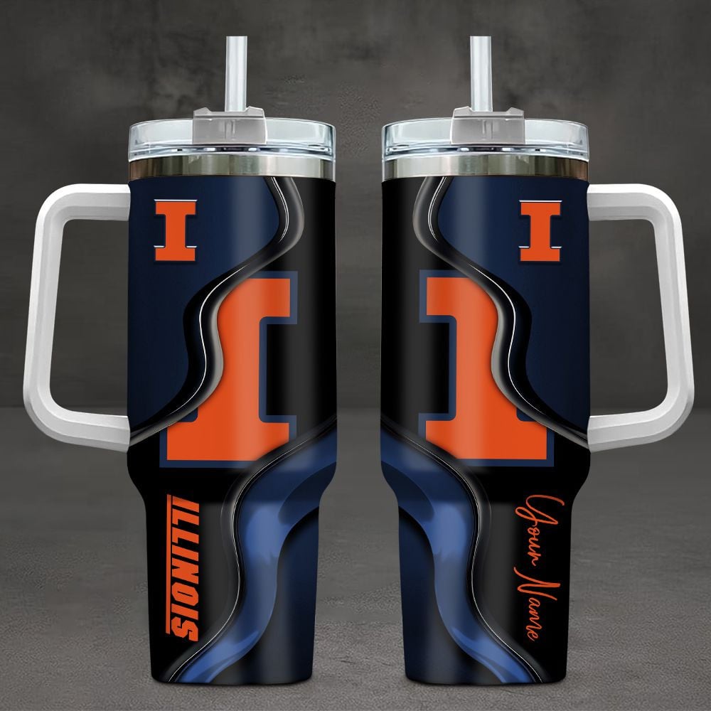 Illinois Fighting Illini NCAA Custom Stanley Cup 40 oz 30 oz Tumbler With HandleTVC2301106