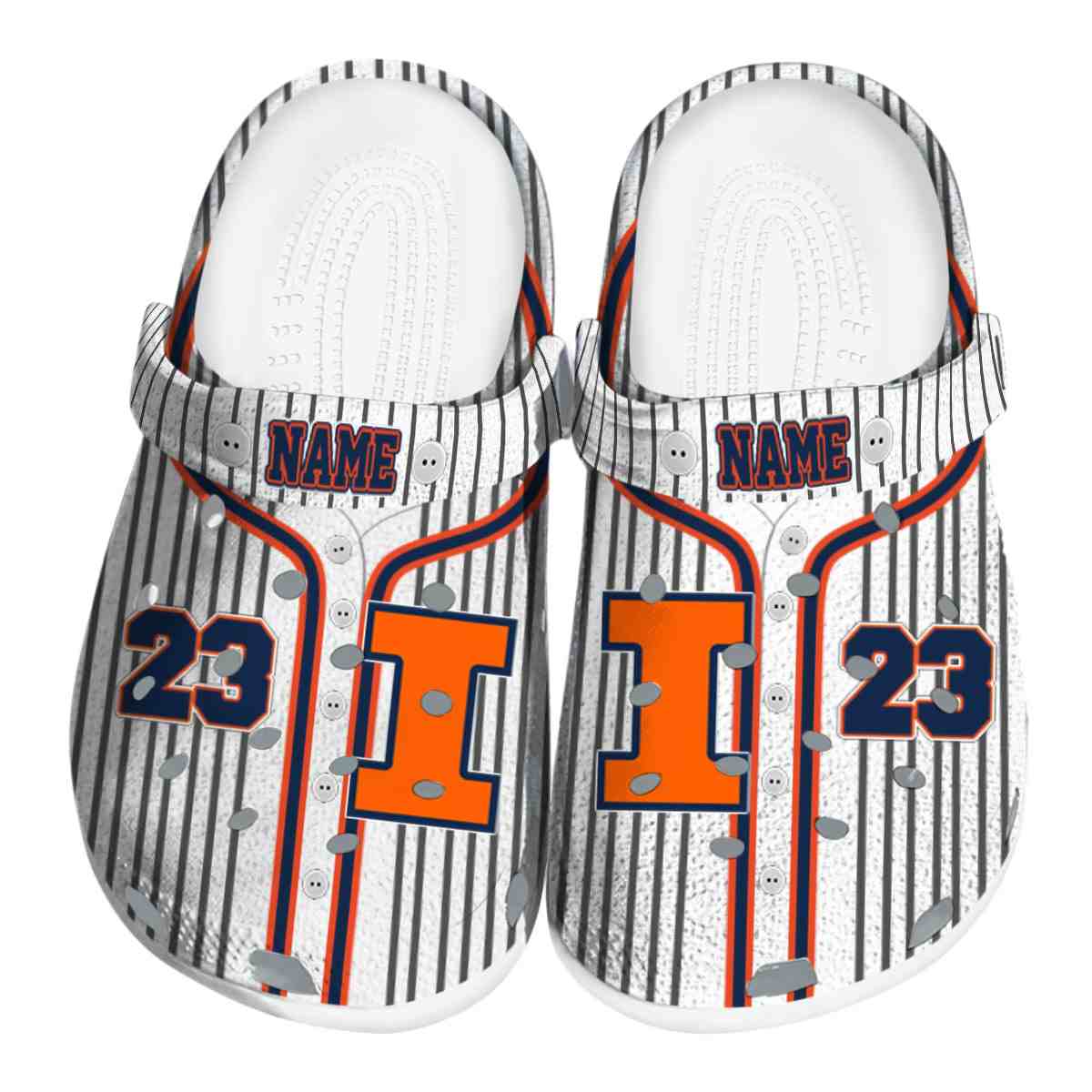 Illinois Fighting Illini NCAA Sport Crocs Crocband Clogs Shoes Comfortable For Men Women and Kids