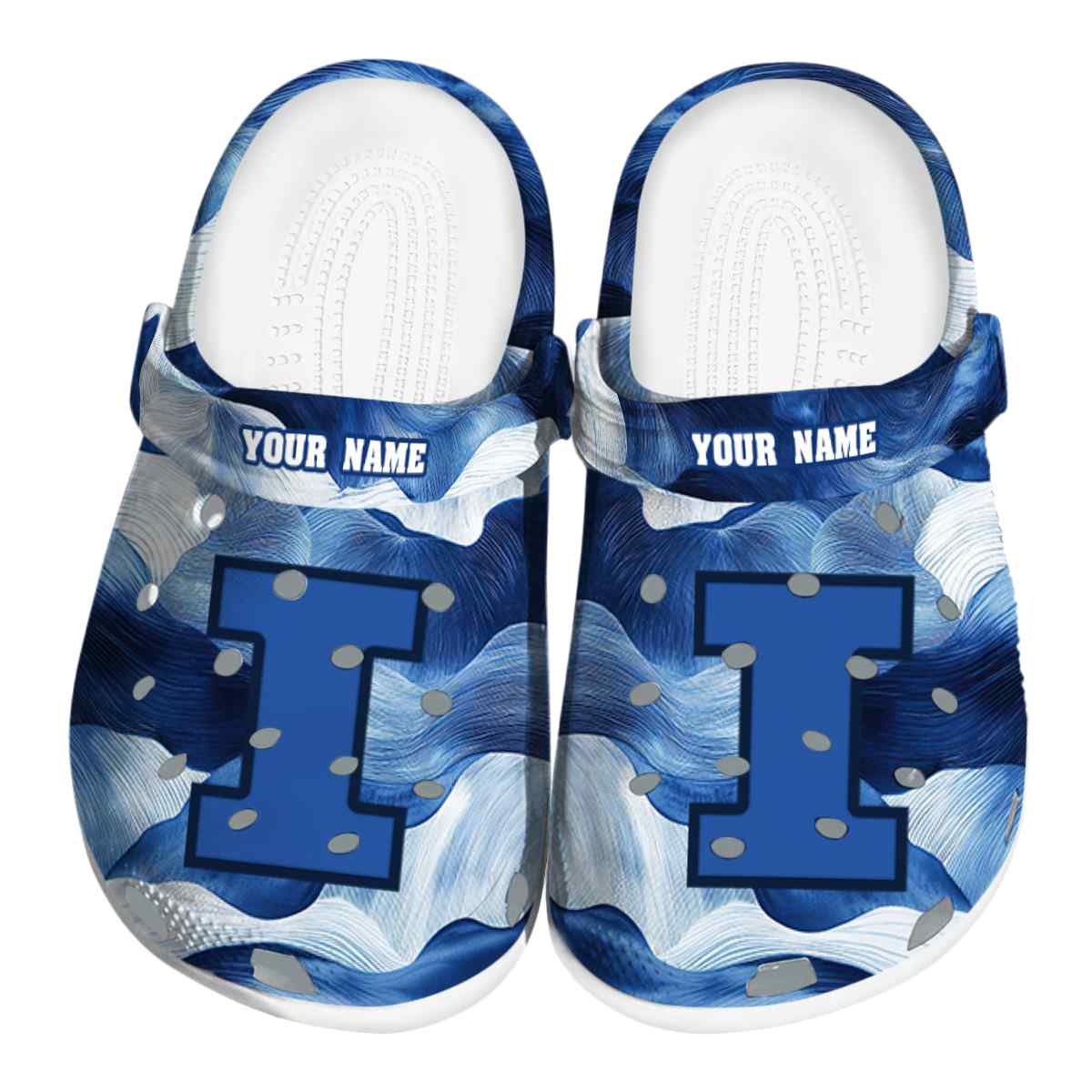 Illinois Fighting Illini NCAA Sport Crocs Crocband Clogs Shoes Comfortable For Men Women and Kids