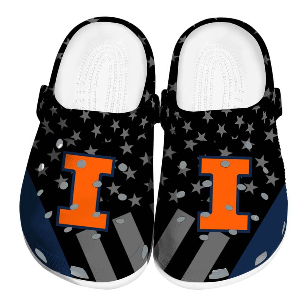 Illinois Fighting Illini Stellar Stripes Theme ClogTVC1801997