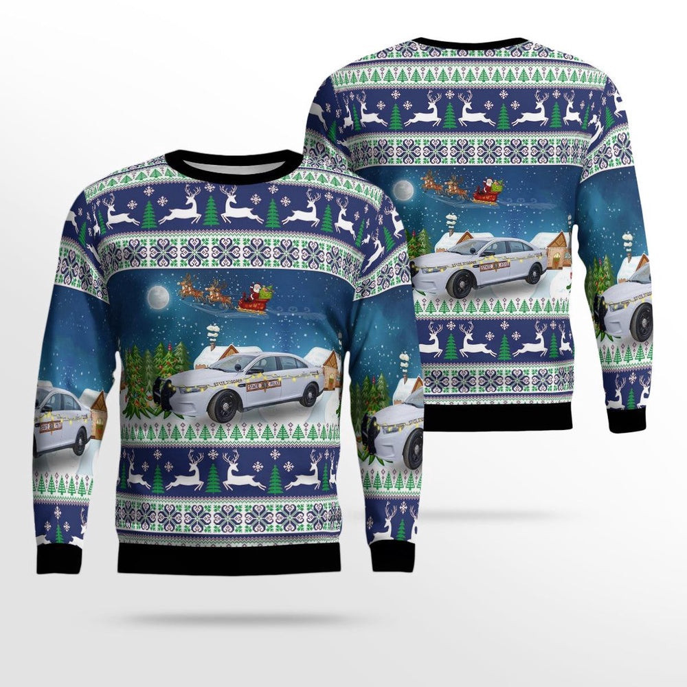 Illinois State Police AOP Ugly Sweater Xmas Unisex Sweater Christmas Gifts For Men Women