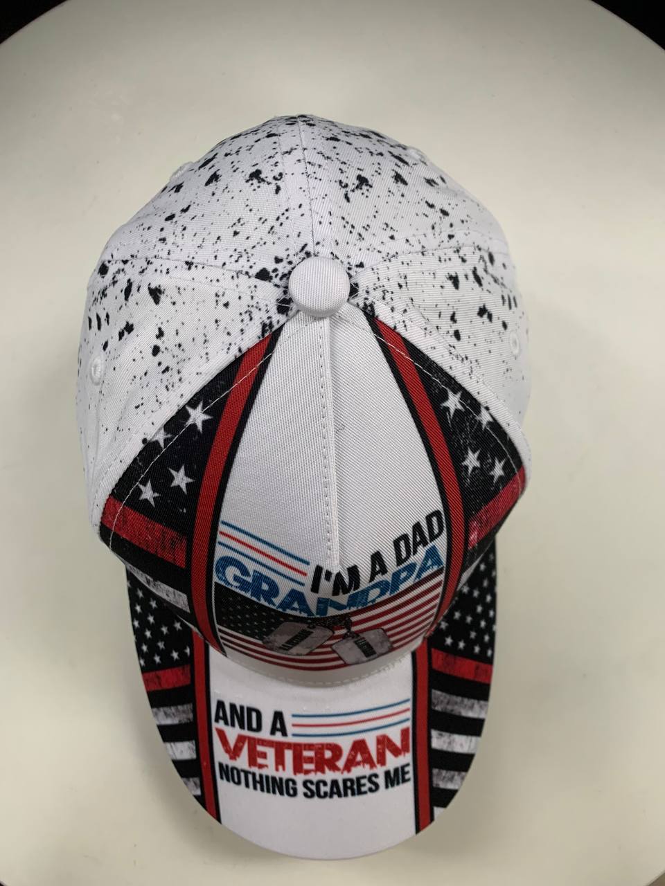 I'm A Dad Grandpa And A Veteran Nothing Scares Me Classic Cap Trucker Hats Custom Hats Gifts For Men & Women