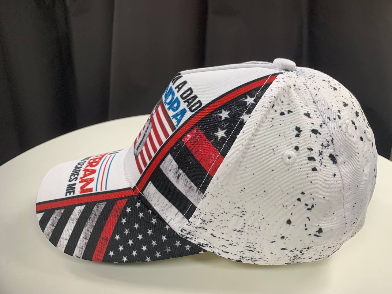 I'm A Dad Grandpa And A Veteran Nothing Scares Me Classic Cap Trucker Hats Custom Hats Gifts For Men & Women