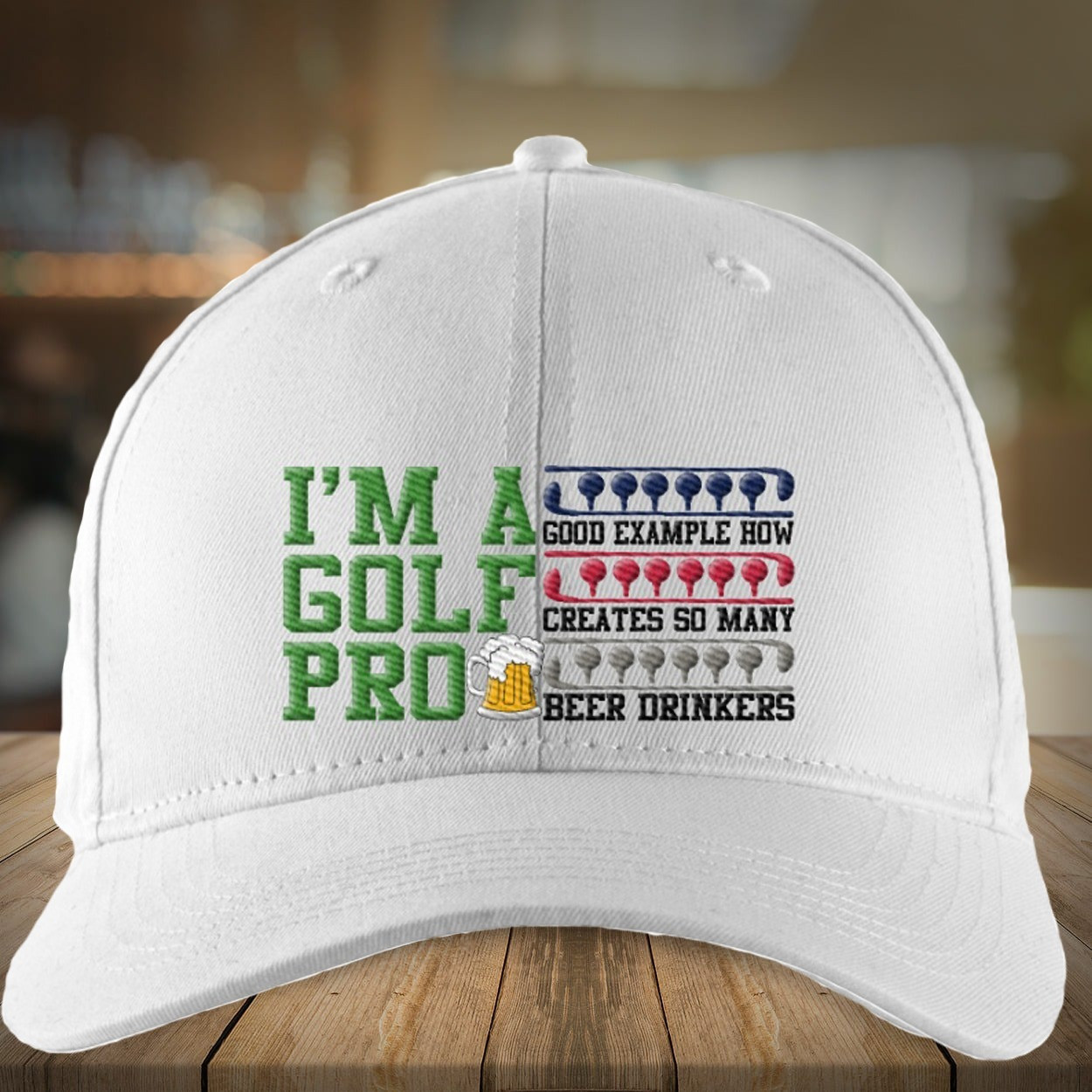 I'm A Golf Pro Good Example How Creates So Many Beer Drinkers Hat Golf Player Funny Hats Trucker Hats Custom Hats Gifts For Men & Women