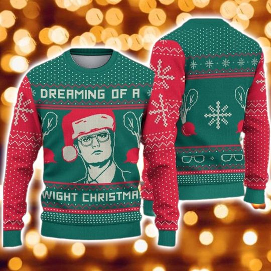 I'm Dreaming of a Dwight Christmas T-shirt, The Office Movie Ugly Christmas Sweater - Image 2
