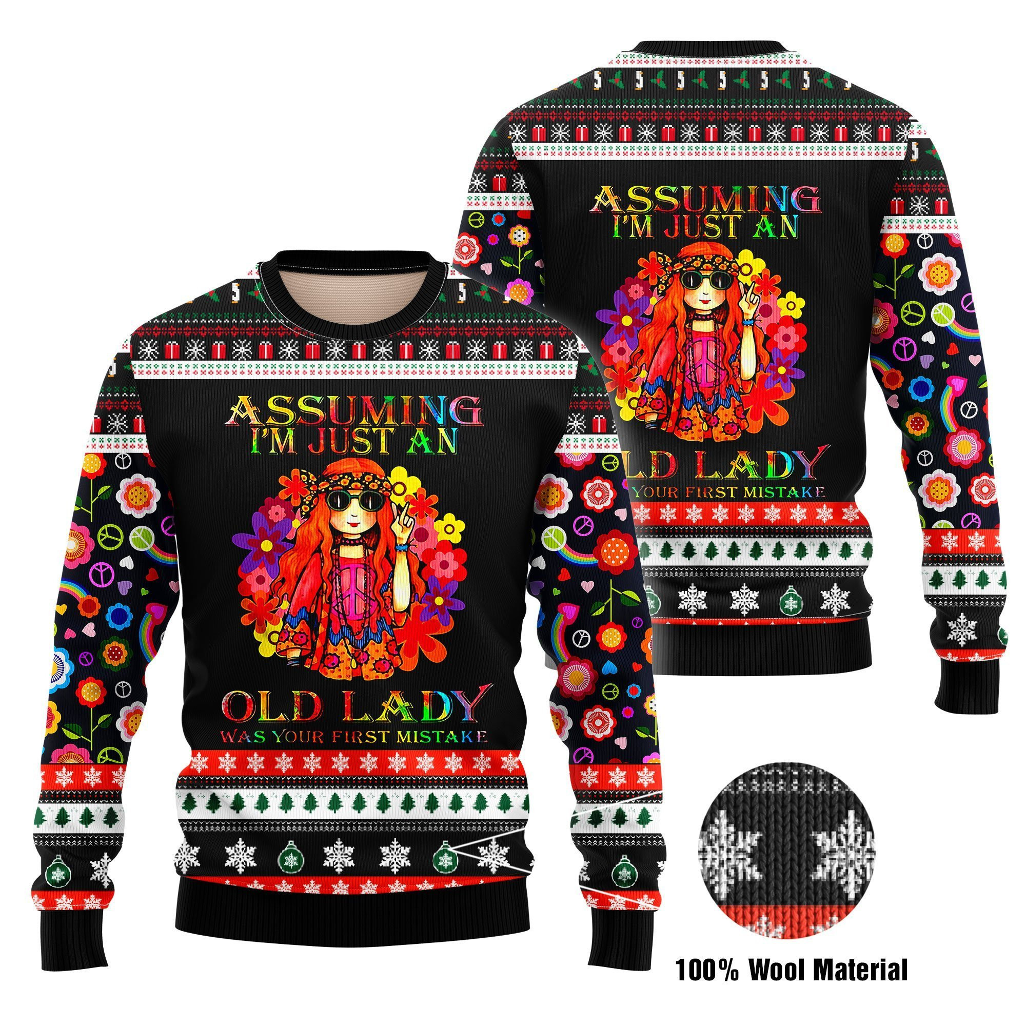 Im Just An Old Man Ugly Christmas Sweater Adult 3D Funny Matching for family