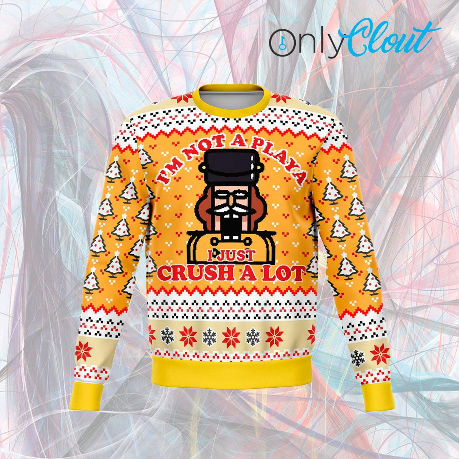 I'M Not A Playa Funny Ugly Christmas Sweater Adult 3D Funny Matching for family