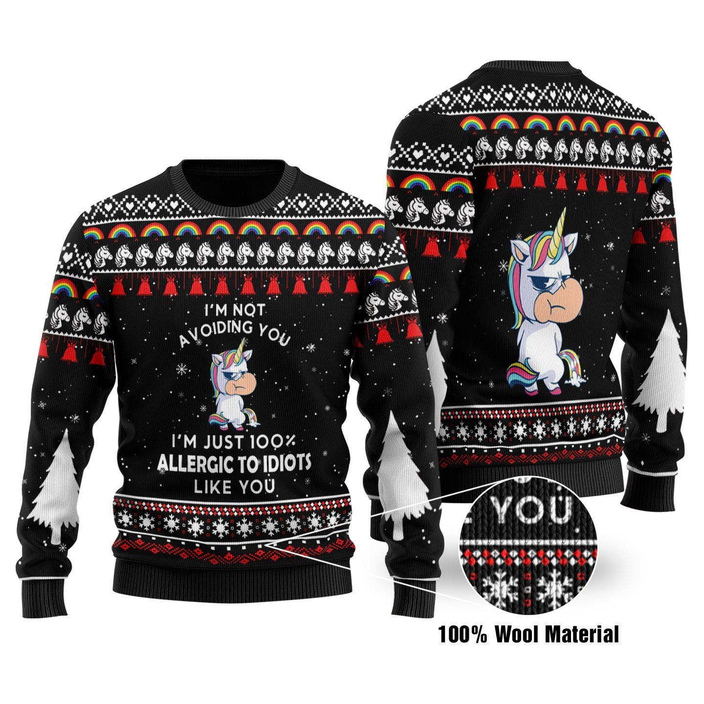 Im Not Avoiding You Ugly Christmas Sweater Adult 3D Funny Matching for family