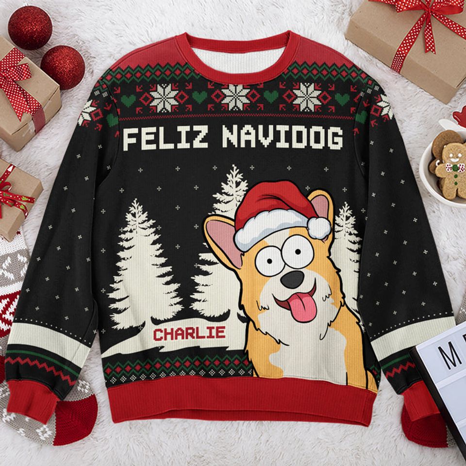 I'm The Naughty Dog - Dog Personalized Ugly Sweatshirt - Christmas Gift For Pet Owners, Pet Lovers