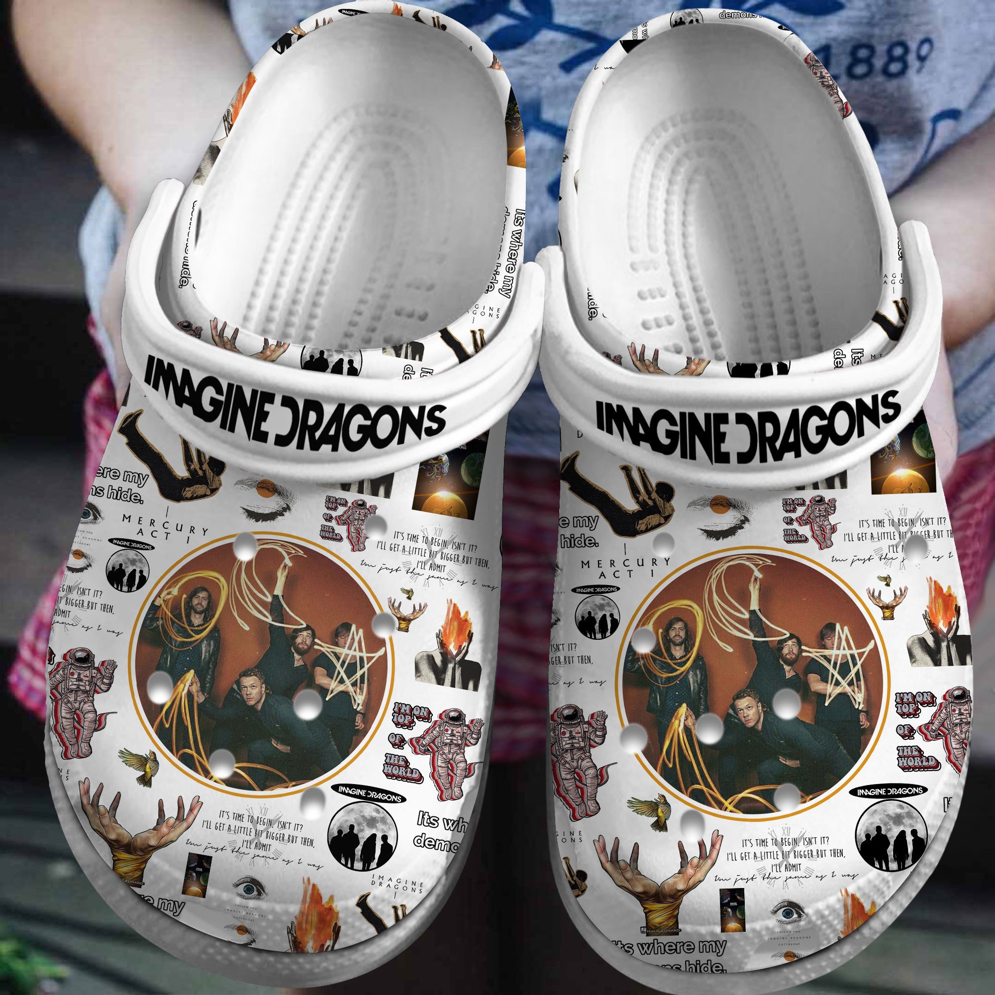 Imagine Dragons Music Crocs Crocband Clogs Shoes Comfortable For Men Women and Kids