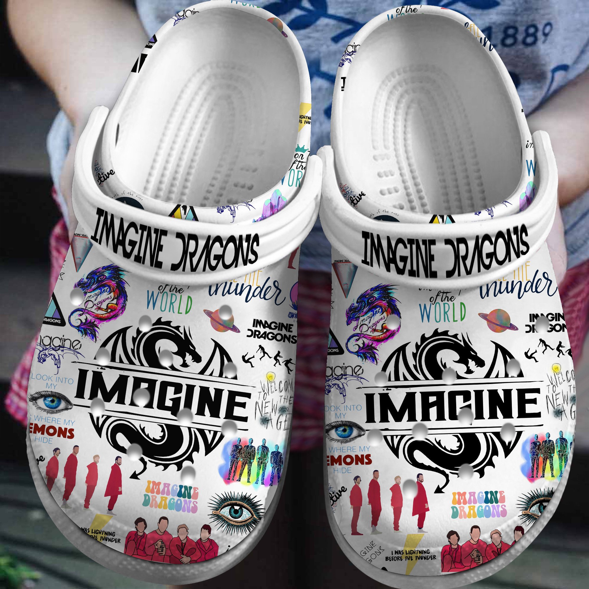 Imagine Dragons Music Crocs Crocband Clogs Shoes Comfortable For Men Women and Kids