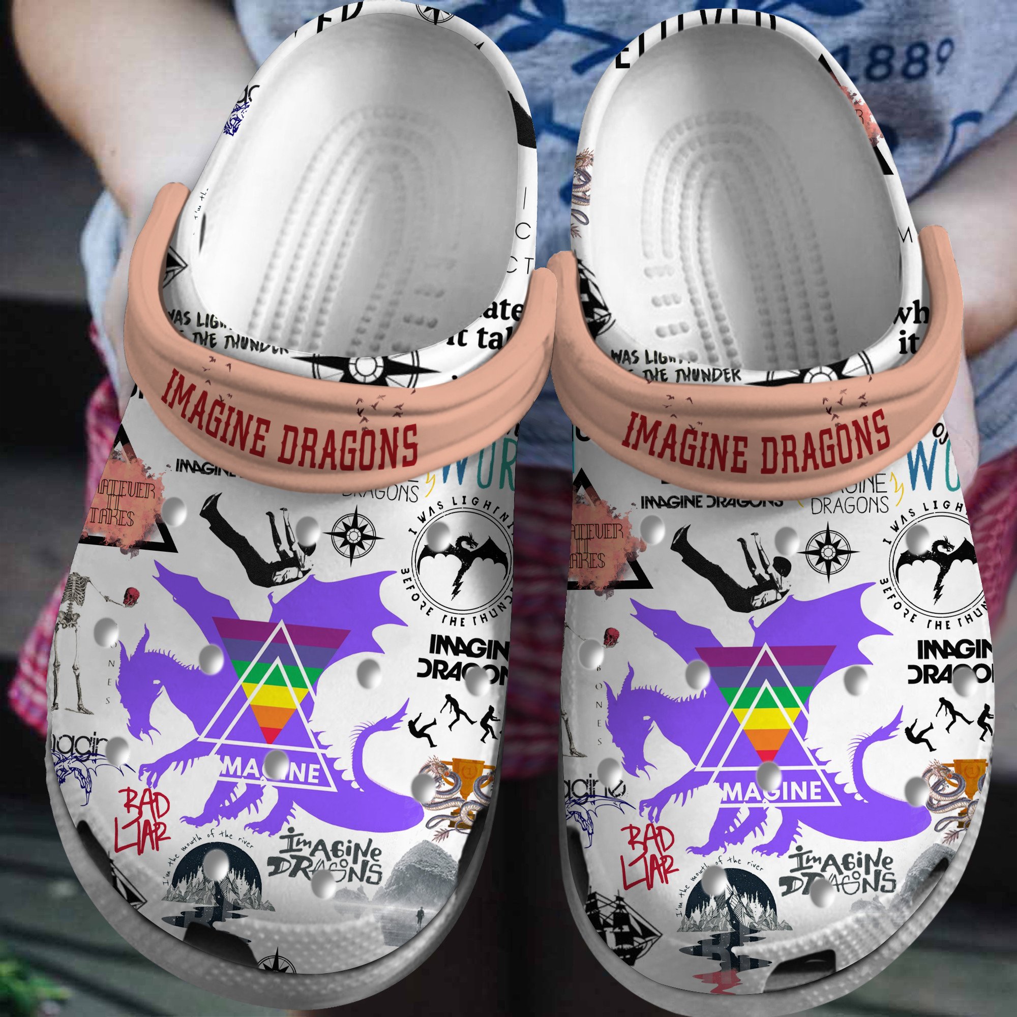 Imagine Dragons Music Crocs Crocband Clogs Shoes Comfortable For Men Women and Kids