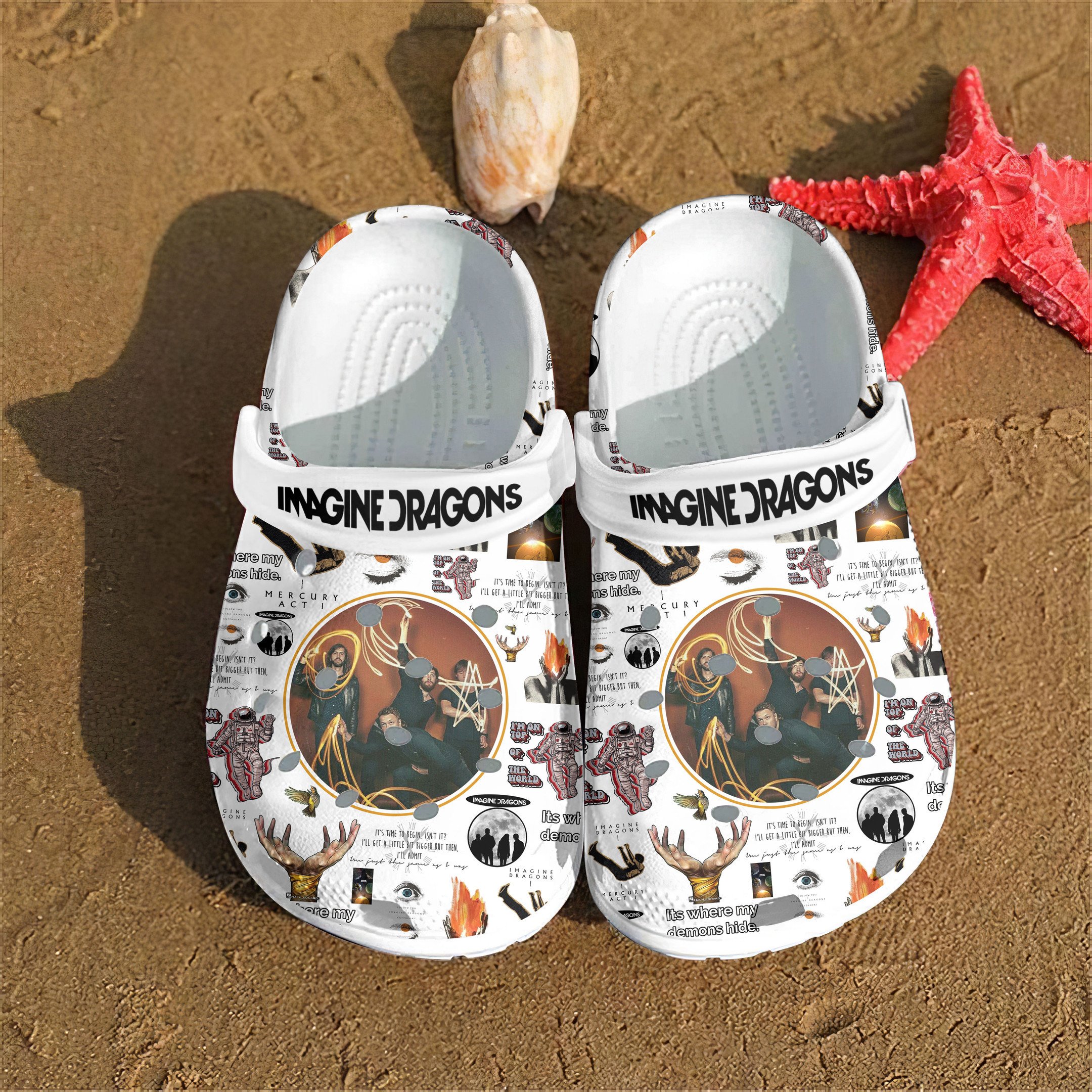 Imagine Dragons Music Crocs Crocband Clogs Shoes Comfortable For Men Women and Kids - Image 2