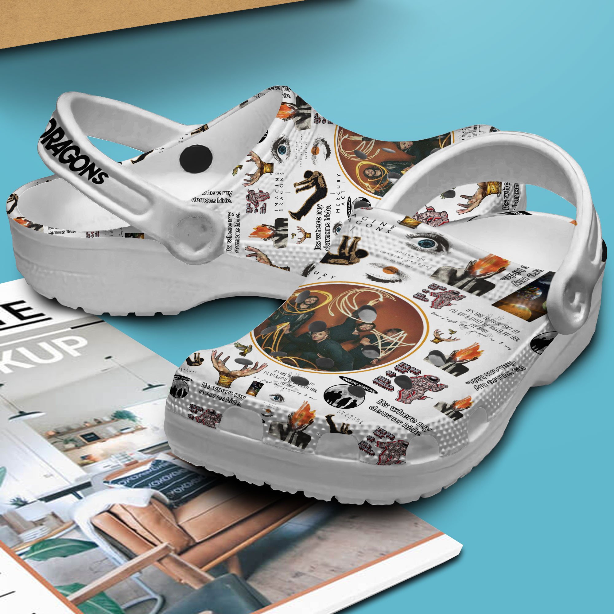 Imagine Dragons Music Crocs Crocband Clogs Shoes Comfortable For Men Women and Kids - Image 4