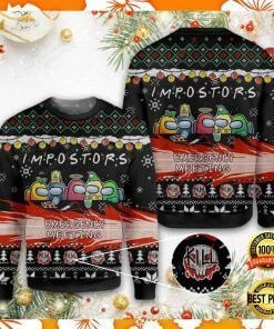 Impostors Emergency Meeting Ugly Christmas Sweater Adult 3D Funny Matching for family