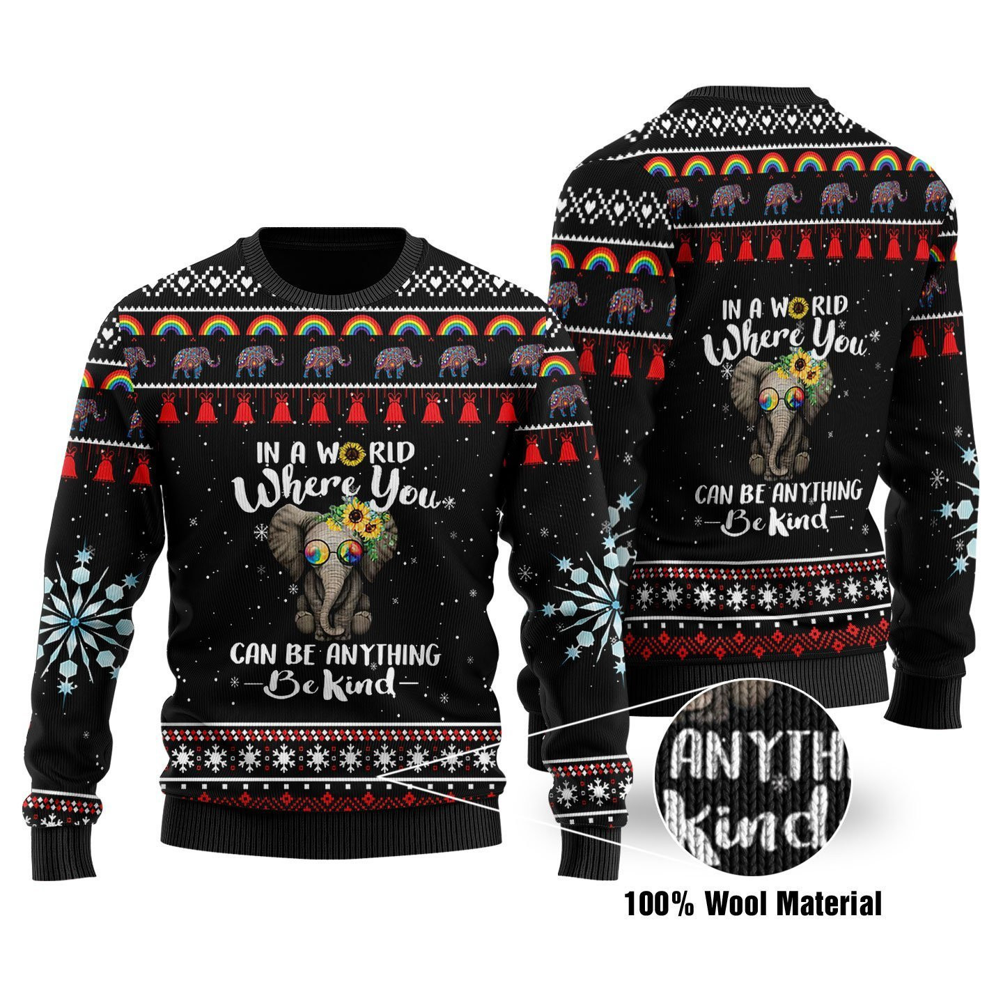 In A Word Where You Can Be Ugly Christmas Sweater Adult 3D Funny Matching for family