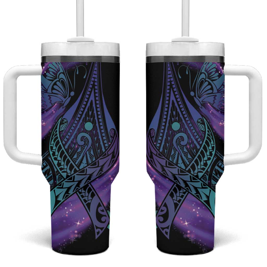 In September We Wear Teal And Purple Magic Ribbon Semicolon Custom Stanley Cup 40 oz 30 oz Tumbler With HandleTVC2301371