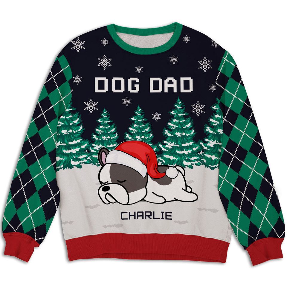 In The Christmas Night Custom Pet Lover Personalized Xmas Jumper Ugly Sweatshirt