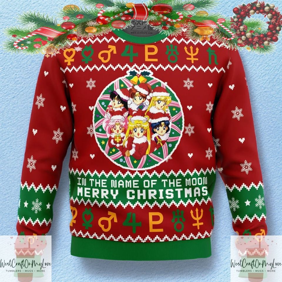 In The Name Of The Moon Ugly Christmas Sweaters Kid-Adult, Christmas Holiday Sweaters