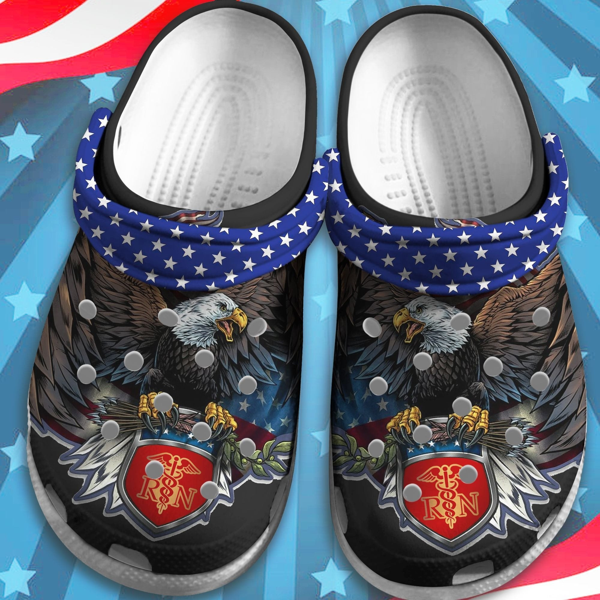 Independence Rn Eagle Clogs Shoes Birthday Gift For Men Boys