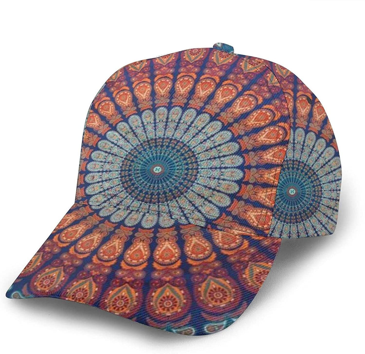 Indian Hippie Tie Dye Bohemian Mandala Fashion Unisex 3D Printed Baseball Cap Trucker Hats Trucker Hats Custom Hats Gifts For Men & Women