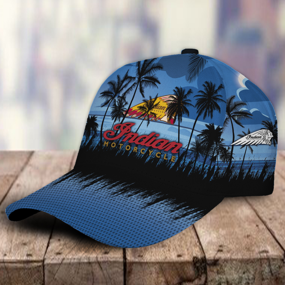 Indian motorcycle 3D Classic Cap Hawaiian Tropical Car Motor Brand Hats Trucker Hats Custom Hats Gifts For Men & Women