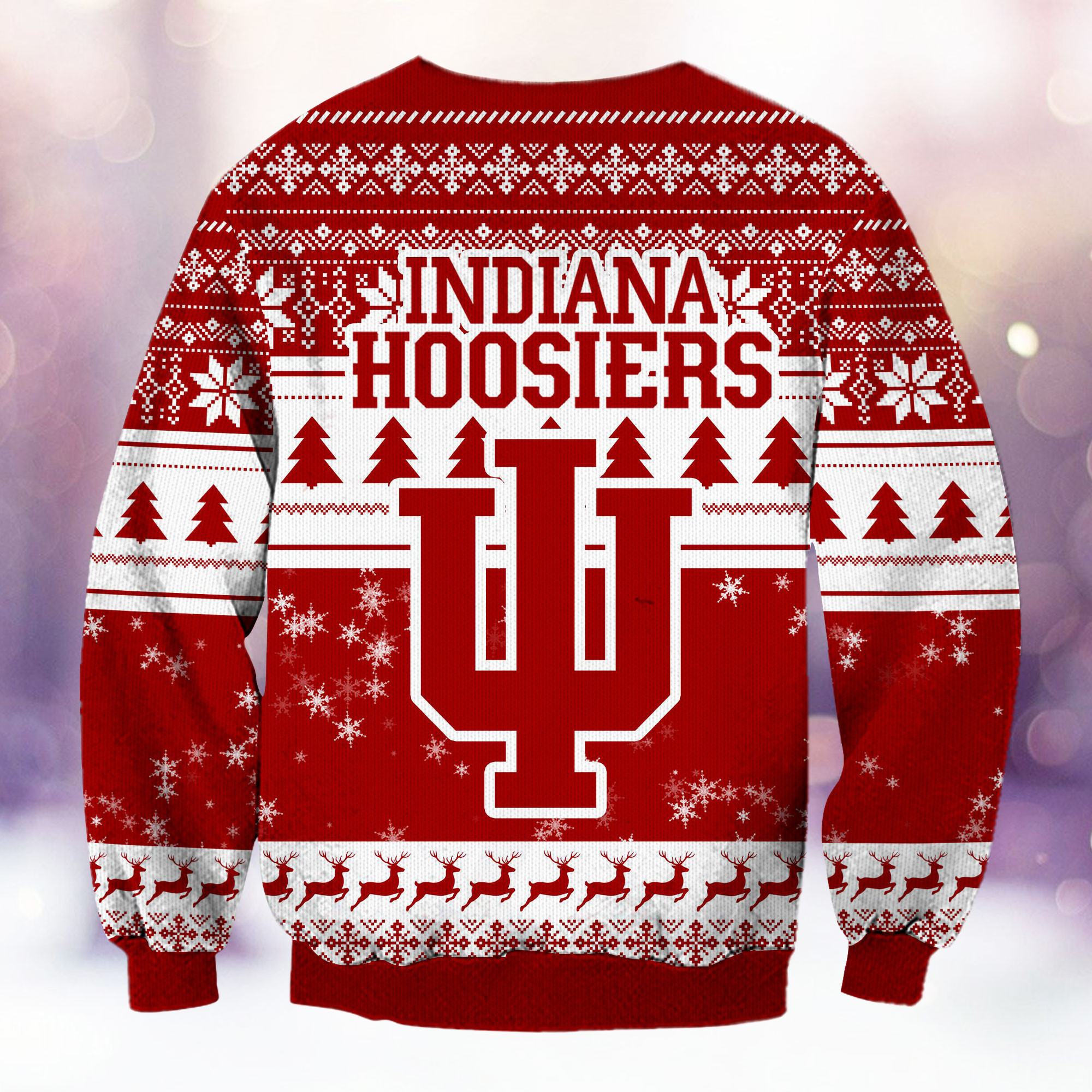 Indiana Hoosiers Grinch Ugly Christmas Sweater Adult 3D Funny Matching for family - Image 3