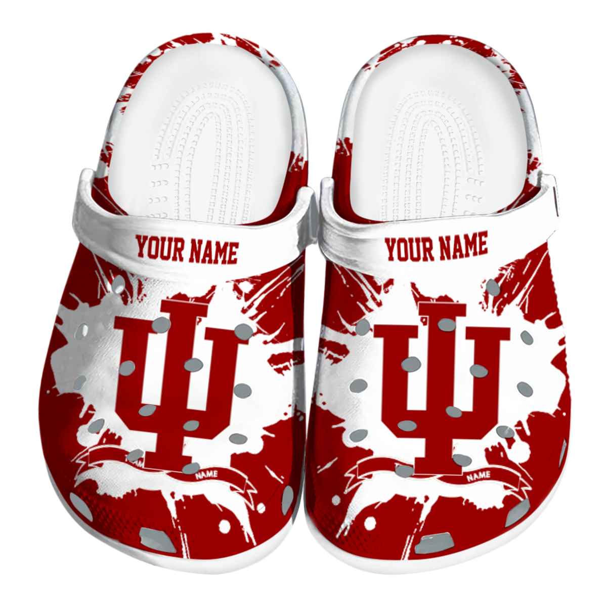 Indiana Hoosiers NCAA Sport Crocs Crocband Clogs Shoes Comfortable For Men Women and Kids
